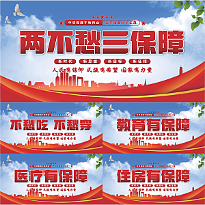 两不愁三保障党建展板
