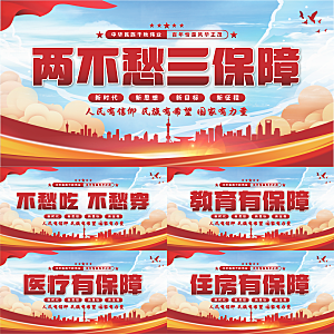 两不愁三保障党建展板