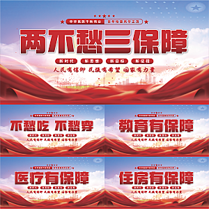 两不愁三保障党建展板