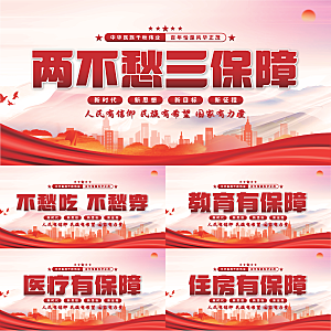 两不愁三保障党建展板