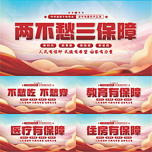 两不愁三保障党建展板