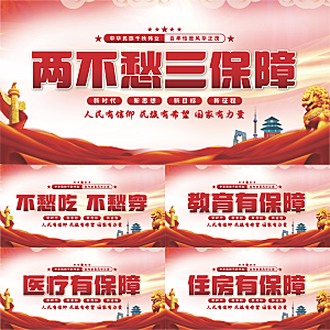 两不愁三保障党建展板