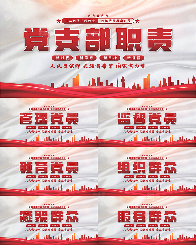 党支部职责党建展板系列