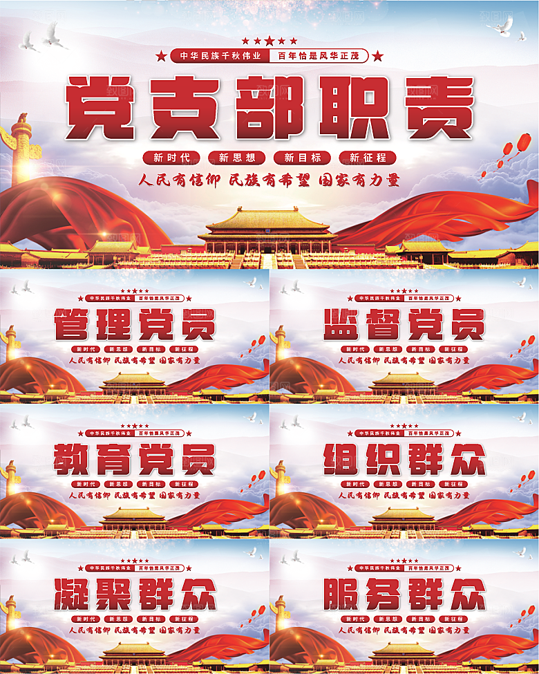 党支部职责党建展板系列