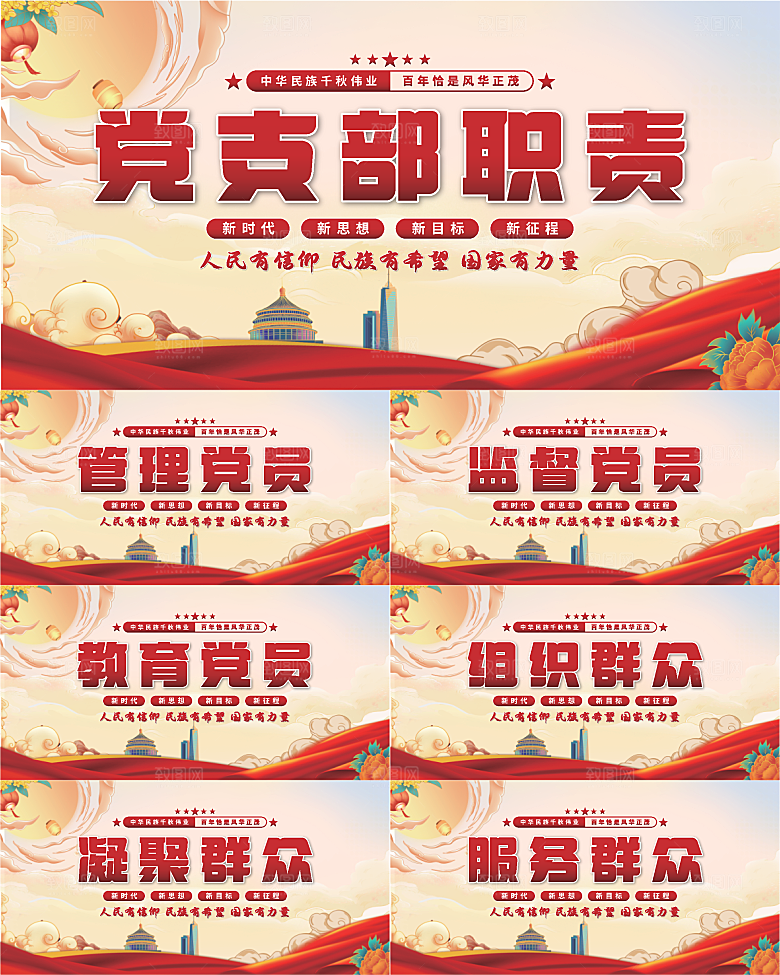 党支部职责党建展板系列