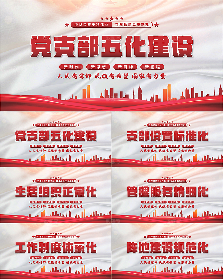 五化建设党建展板系列