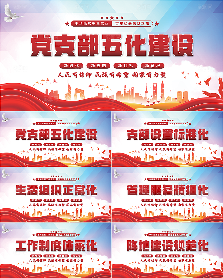 五化建设党建展板系列