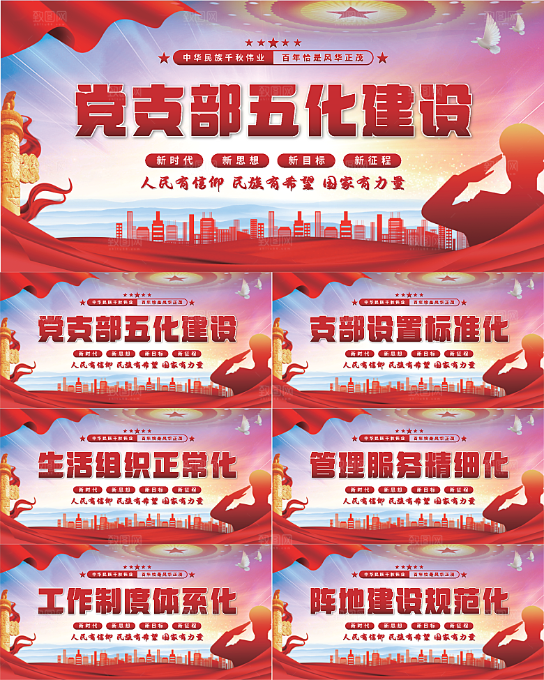 五化建设党建展板系列