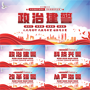 政治建警党建展板系列