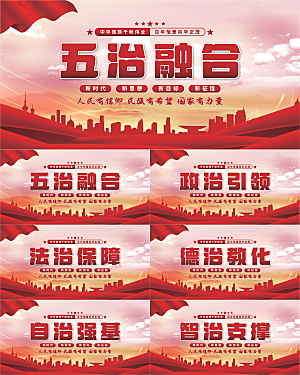 五治融合党建展板系列