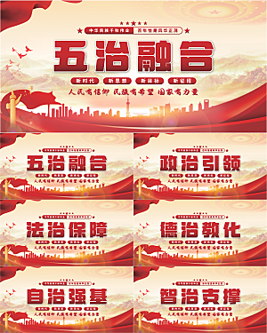 五治融合党建展板系列