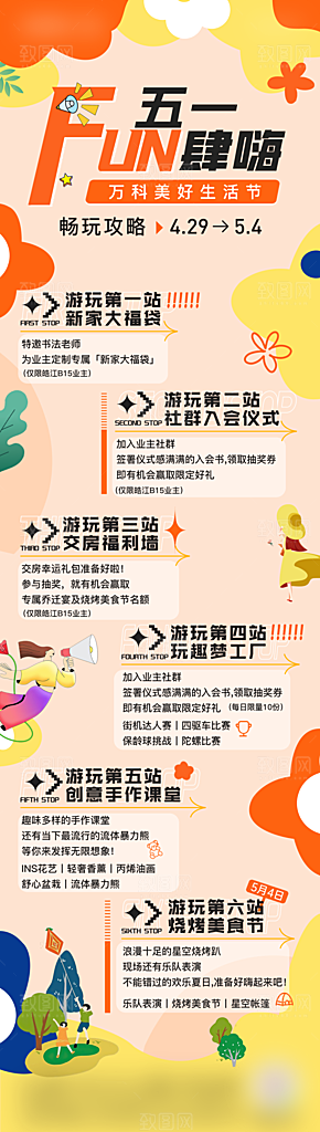五一劳动节商场宣传促销活动长图