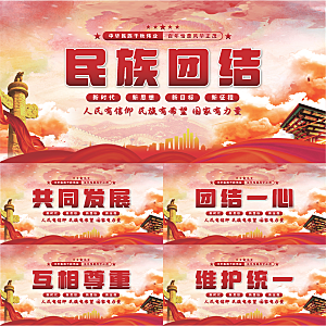 民族团结党建展板