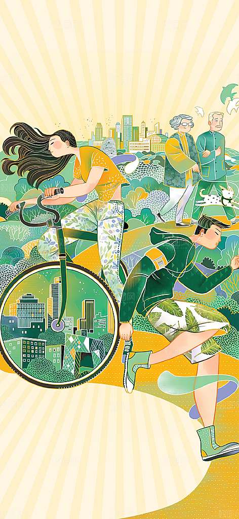 五一劳动节节日宣传插画海报