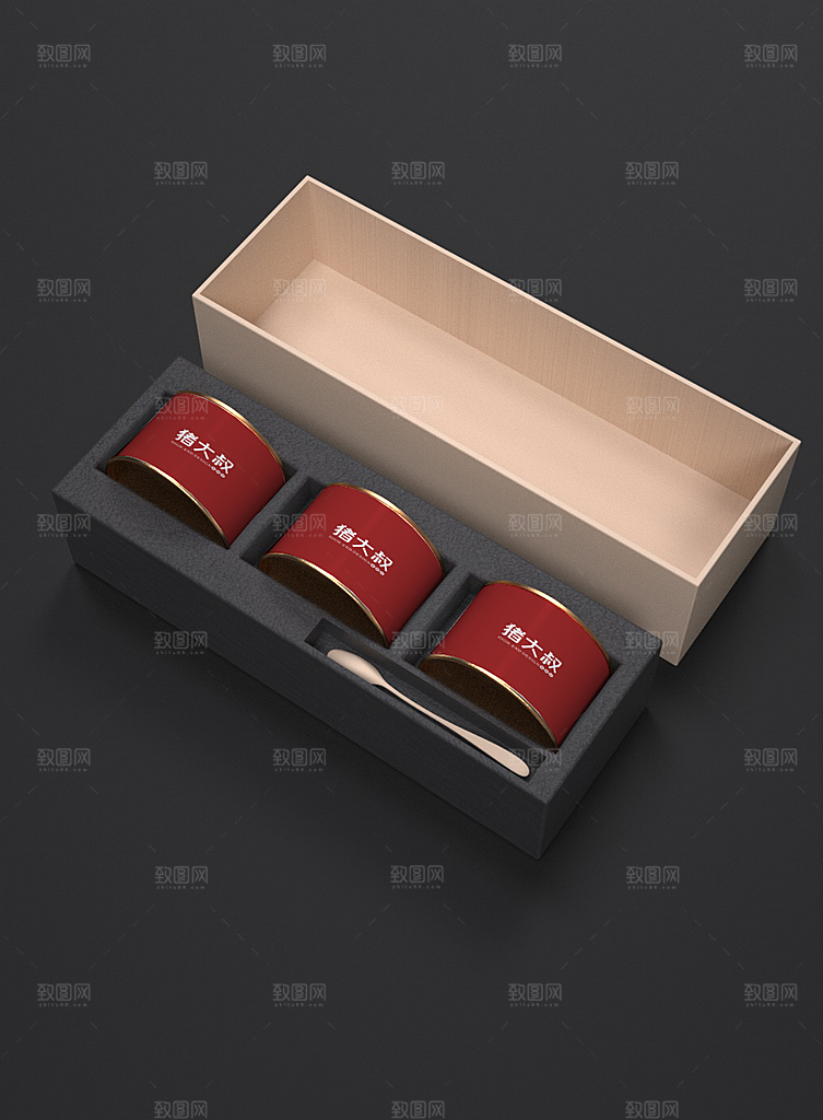 创意茶叶罐装包装样机