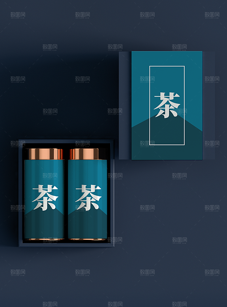 创意茶叶罐装包装样机