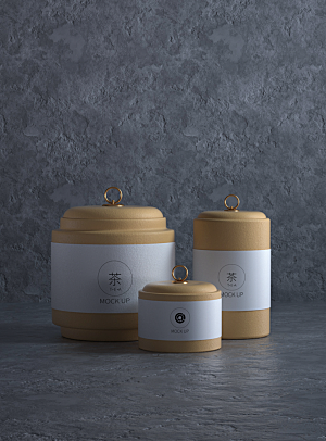 创意茶叶罐装包装样机