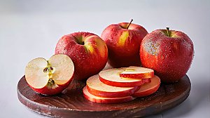 健康苹果水果新鲜特写天然有机美味红色