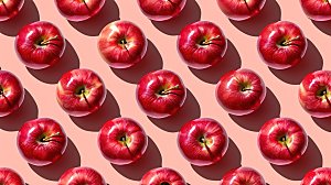 健康水果红色天然有机特写苹果美味新鲜