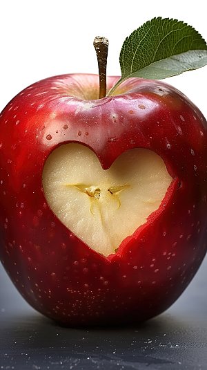 红色健康水果特写美味天然苹果新鲜