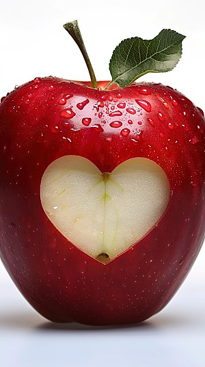 红色美味健康天然新鲜特写苹果水果