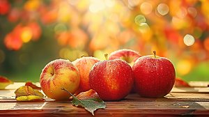 红色美味水果天然特写新鲜苹果健康