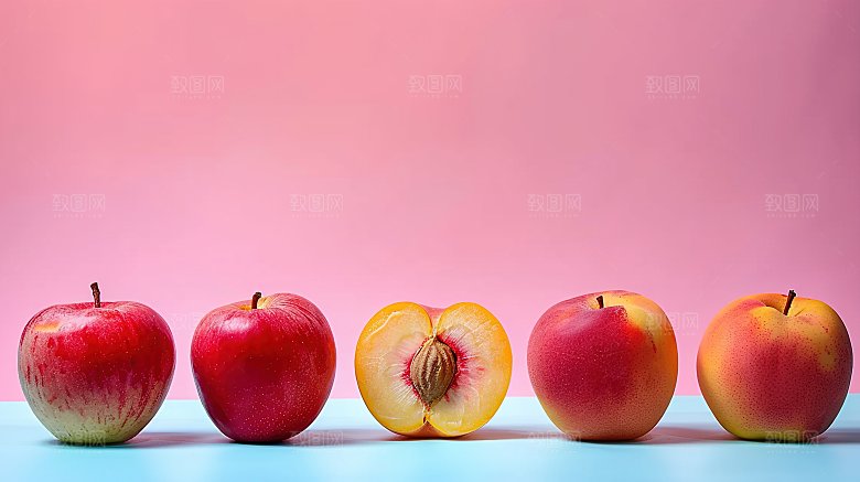 红色苹果有机水果高清美味新鲜健康天然鲜甜