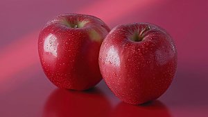 红色特写健康天然水果新鲜苹果美味