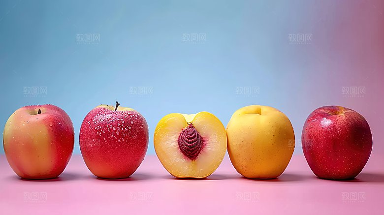 红色有机鲜甜新鲜天然美味高清苹果健康水果