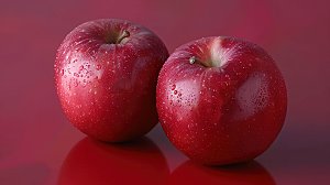 健康红色新鲜特写天然美味水果苹果