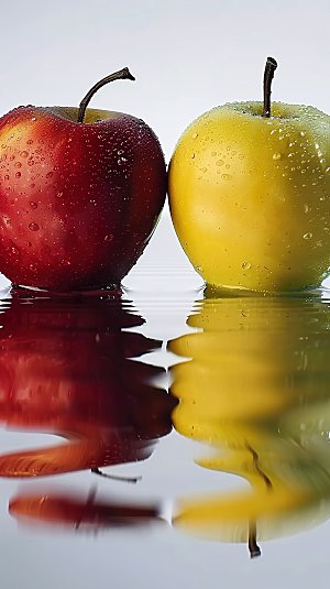 美味特写健康苹果红色水果新鲜天然