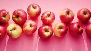美味特写有机红色健康天然水果苹果新鲜