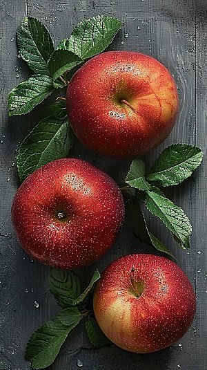 特写水果苹果天然美味红色新鲜健康
