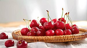 果肉红色车厘子樱桃清新新鲜美味水果