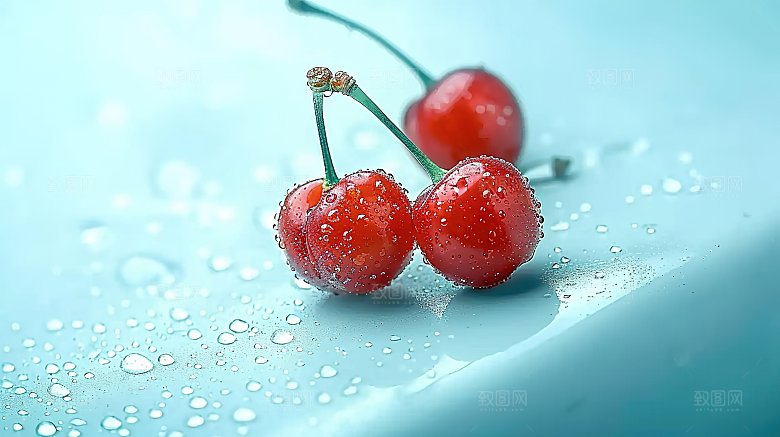美味果肉新鲜水果红色车厘子樱桃