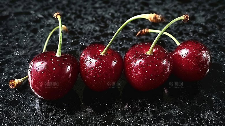 果肉红色清新水果甘甜新鲜美味车厘子樱桃