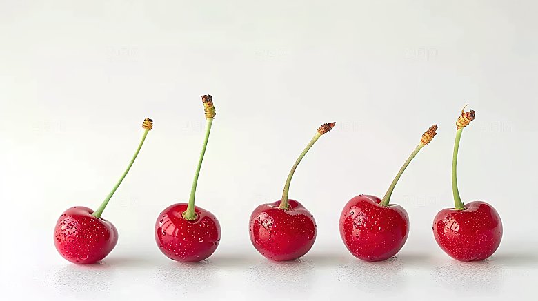 红色清新美味车厘子樱桃甘甜水果果肉新鲜