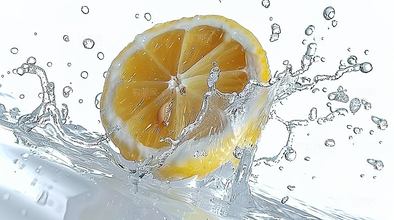 高清黄色维c清新水果果肉柠檬健康