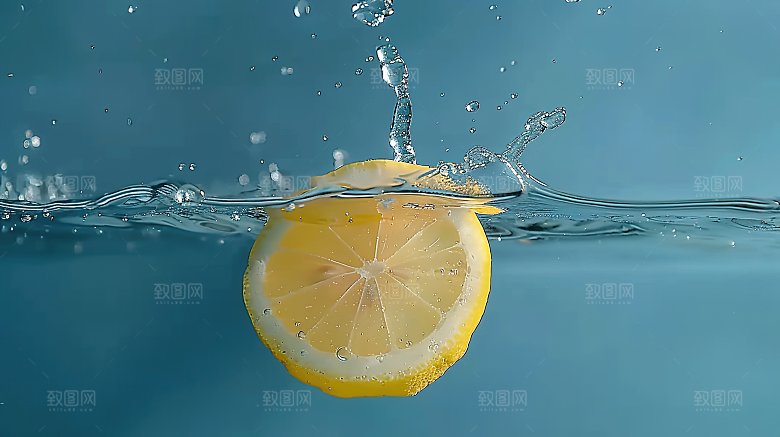 柠檬果肉水果维c高清健康清新黄色