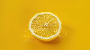 柠檬果肉酸橙夏季新鲜果汁水果柠檬片清新摄