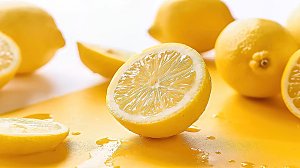 健康黄色水果果肉柠檬维c清新高清