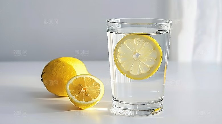健康维c柠檬柠檬汁摄影清新水果果肉