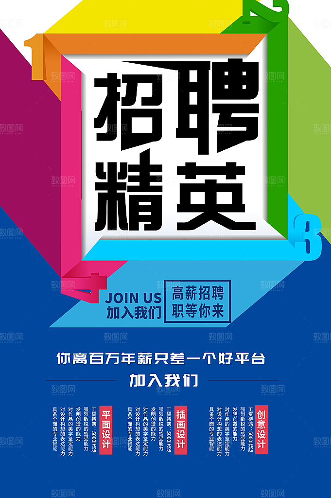 招聘精英宣传海报