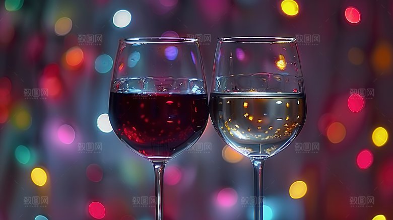 红酒酒杯品酒葡萄酒庆祝喜庆酒精酒瓶倒酒