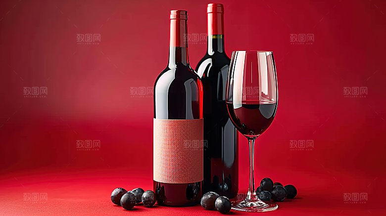红酒酒杯庆祝酒瓶倒酒喜庆品酒葡萄酒酒精
