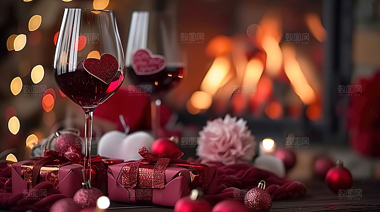 红色高贵庆祝摄影酒杯酒具红酒倒酒葡萄酒品