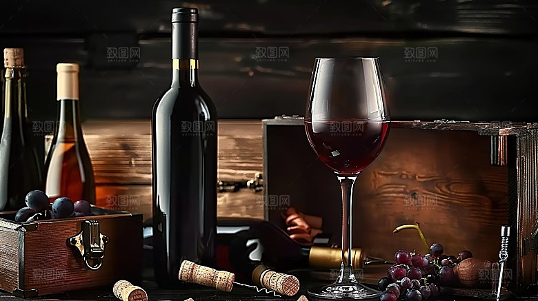 红色红酒倒酒高贵品酒酒杯酒瓶庆祝摄影酒具