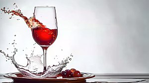 酒精品酒红酒庆祝葡萄酒酒杯酒瓶