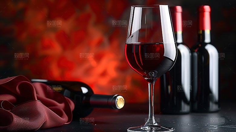 酒精品酒喜庆酒杯葡萄酒酒瓶红酒庆祝