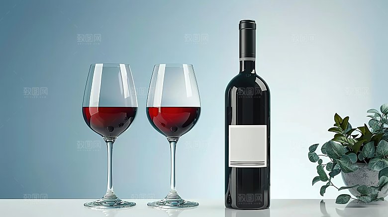 酒精庆祝酒瓶红酒酒杯葡萄酒喜庆倒酒品酒